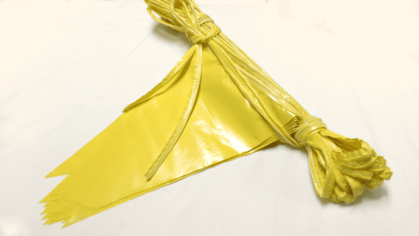 yellow waring line flags